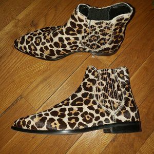 Rebecca minkoff leopard ankle booties